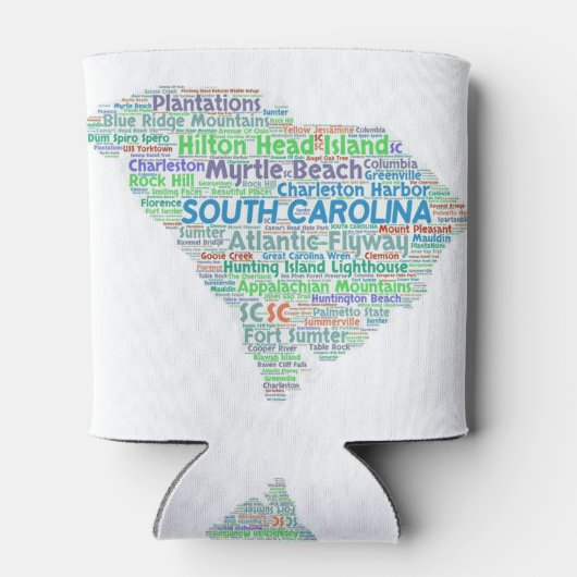South Carolina Word Cloud Dosenkühler (Rückseite)
