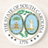 South Carolina-Zeichen Getränkeuntersetzer (Vorne)
