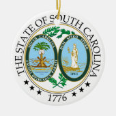 South Carolina-Zeichen Keramik Ornament (Vorne)