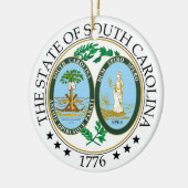 South Carolina-Zeichen Keramik Ornament (Links)