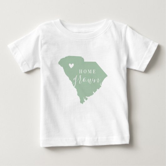 South Carolina Zuhause Grown | Editierbarer Staat Baby T-shirt (Vorderseite)