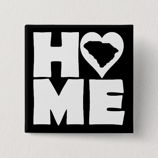 South Carolina Zuhause Heart Staat Button Abzeiche (Vorderseite)