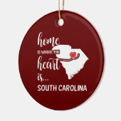South Carolina Zuhause ist das Herz der Keramik Keramik Ornament (Links)
