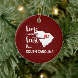 South Carolina Zuhause ist das Herz der Keramik Ornament