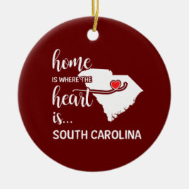 South Carolina Zuhause ist das Herz der Keramik Ornament