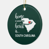 South Carolina Zuhause ist das Herz Keramik Ornament (Links)