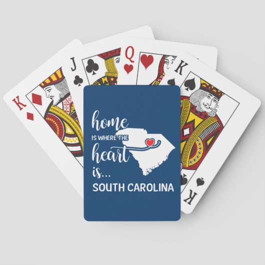 South Carolina Zuhause ist das Herz Spielkarten (Rückseite)