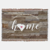 South Carolina Zuhause Staat Personalisierter Holz Decke (Vorderseite)