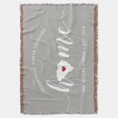 South Carolina Zuhause Staaten Personalisiert Decke (Vorderseite Vertikal)