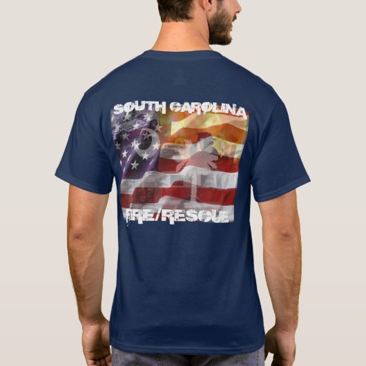 South Carolinafeuer/-rettung T-Shirt (Rückseite)