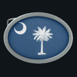South- Carolinaflagge Ovale Gürtelschnalle<br><div class="desc">South- Carolinaflaggen-ovale Gürtelschnalle</div>
