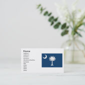 South- Carolinaflagge Visitenkarte (Stehend Vorderseite)