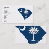 South- Carolinaflaggen-Karte Visitenkarte (Vorne/Hinten)
