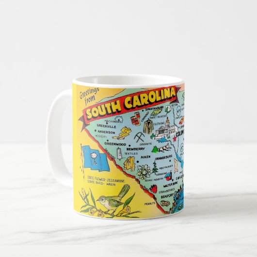 South CarolinaGreetings Tasse (Vorderseite Links)