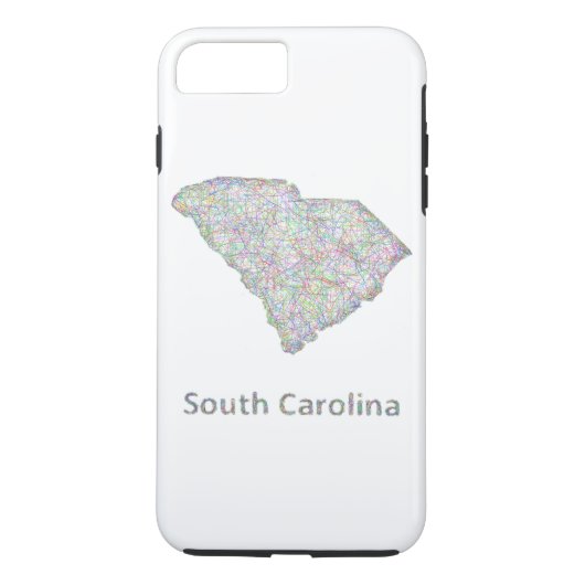 South- Carolinakarte Case-Mate iPhone Hülle (Rückseite)