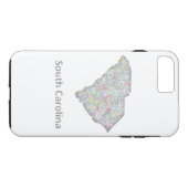 South- Carolinakarte Case-Mate iPhone Hülle (Rückseite (Horizontal))