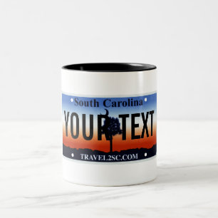 South- Carolinalizenzplatten-Tasse Zweifarbige Tasse