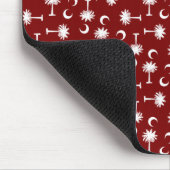 South Carolinapalmetto-Mond-Flaggen-Granat Mousepad (Ecke)