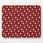 South Carolinapalmetto-Mond-Flaggen-Granat Mousepad (Vorne)