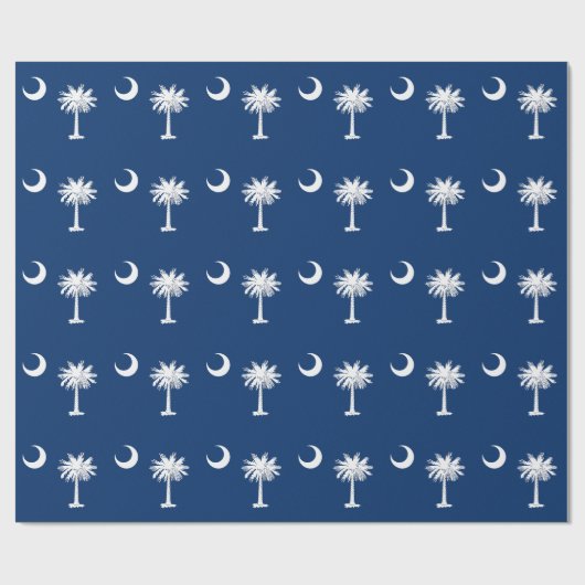 South Carolina's Moon & Palm Tree Geschenkpapier (Flach)