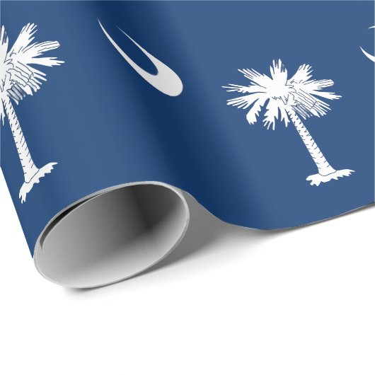 South Carolina's Moon & Palm Tree Geschenkpapier (Rolleneckpunkt)