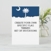 South- CarolinaStaats-Flagge Einladung (Stehend Vorderseite)
