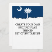 South- CarolinaStaats-Flagge Einladung (Vorne/Hinten)