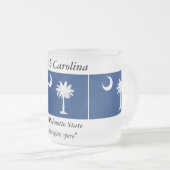 South- CarolinaStaats-Flagge Mattglastasse (VorderseiteRechts)