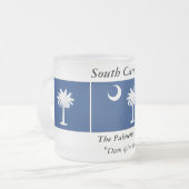 South- CarolinaStaats-Flagge Mattglastasse (Vorderseite Links)