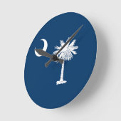 South- CarolinaStaats-Flagge Runde Wanduhr (Winkel)