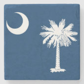 South- CarolinaStaats-Flagge Steinuntersetzer (Vorderseite)