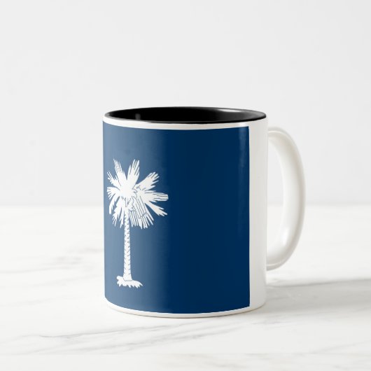 South- CarolinaStaats-Flagge Zwei-Ton Kaffee-Tasse Zweifarbige Tasse (VorderseiteRechts)