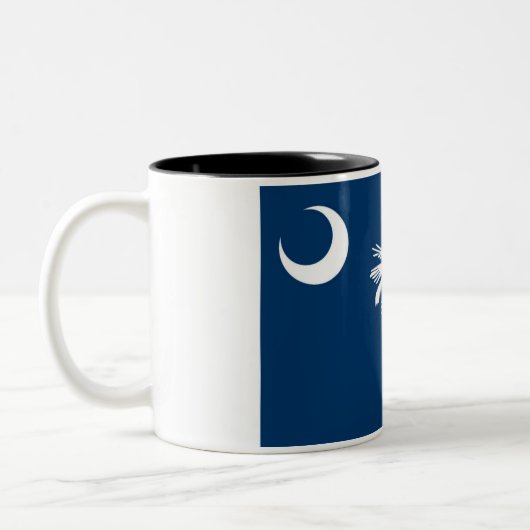 South- CarolinaStaats-Flagge Zwei-Ton Kaffee-Tasse Zweifarbige Tasse (Links)