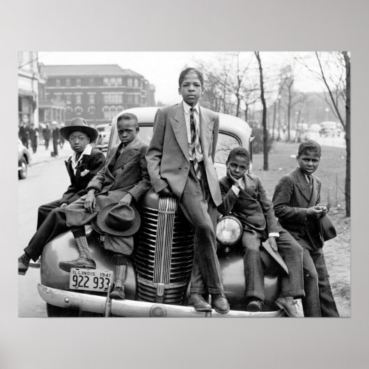 South Chicago Boys, 1941. Vintages Foto Poster (Vorne)