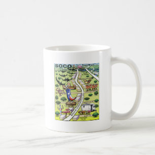 South Congress Ave ATX Cartoon Map Kaffeetasse