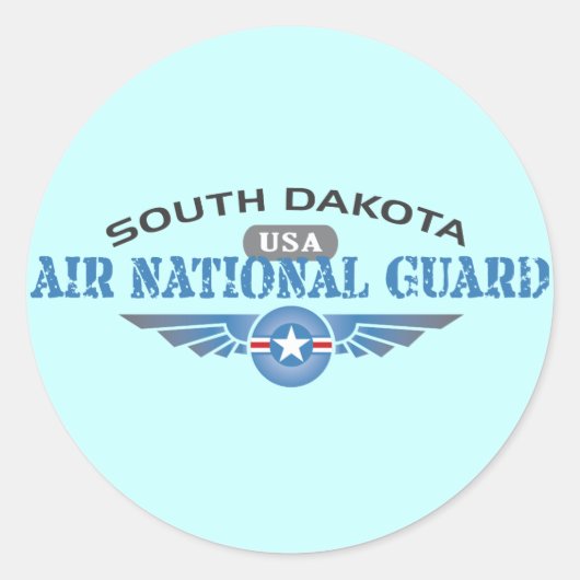 South Dakota Air National Guard Runder Aufkleber (Vorderseite)