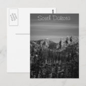 South Dakota B/W Postkarte (Vorne/Hinten)