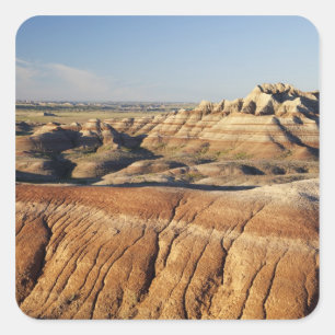 South Dakota, Badlands National Park, Badlands Quadratischer Aufkleber