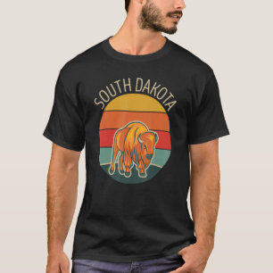South Dakota Badlands Roadtrip Büffel Bison Vint T-Shirt