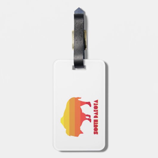South Dakota Bison Gepäckanhänger (Rückseite vertikal)