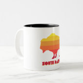South Dakota Bison Zweifarbige Tasse (Vorderseite Links)