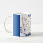 South Dakota Blue & White Postcard Tasse (Links)