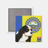 South Dakota Cavalier King Charles Spaniel Magnet (Vorderseite/Rückseite)