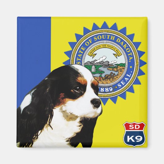 South Dakota Cavalier King Charles Spaniel Magnet (Vorne)