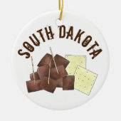 South Dakota Chislic Cubed Meat Crackers SD Feinsc Keramik Ornament (Vorne)