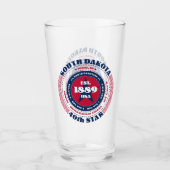 South Dakota Circular Typografy Design Glas (Vorderseite)