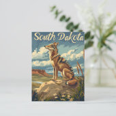 South Dakota Coyote Postkarte (Stehend Vorderseite)