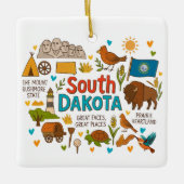 South Dakota Custom Family Trip Weihnachten bewahr Keramikornament (Vorderseite)