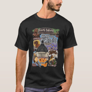 South Dakota Der Staat Rushmore T-Shirt