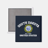South Dakota Est 1889 USA Staat Independence Day Magnet (Vorderseite/Rückseite)